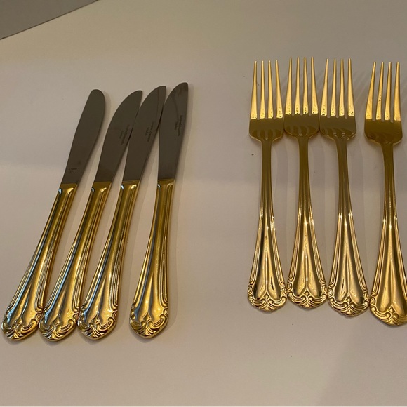 Hampton silversmiths gold cutlery lot of 16 ( no teaspoons) - Picture 3 of 4